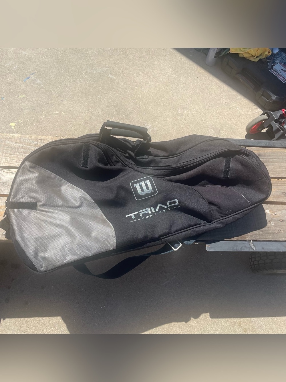 Wilson Triad Black and Silver Duffel Bag